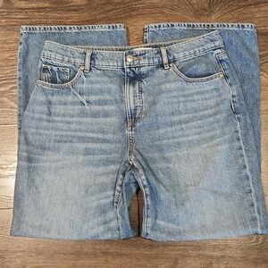 ❤ LOFT MID-RISE WIDE LEG JEANS, 10P (30 PETITE)